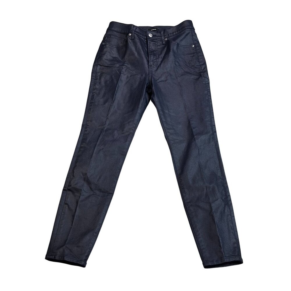 Express Womens Skinny High Rise Jeans 4R Cotton/Rayon/Spandex Blend Navy